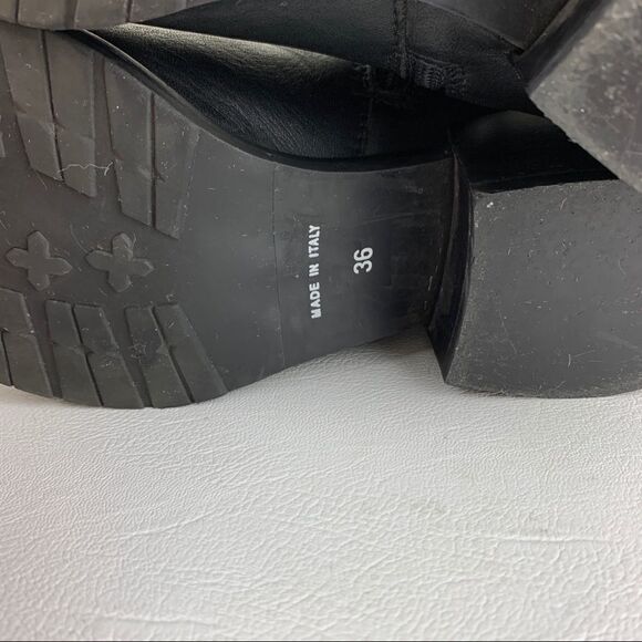 Fabianelli Black Leather Heeled Side-zip Booties S6‎ - Picture 11 of 14